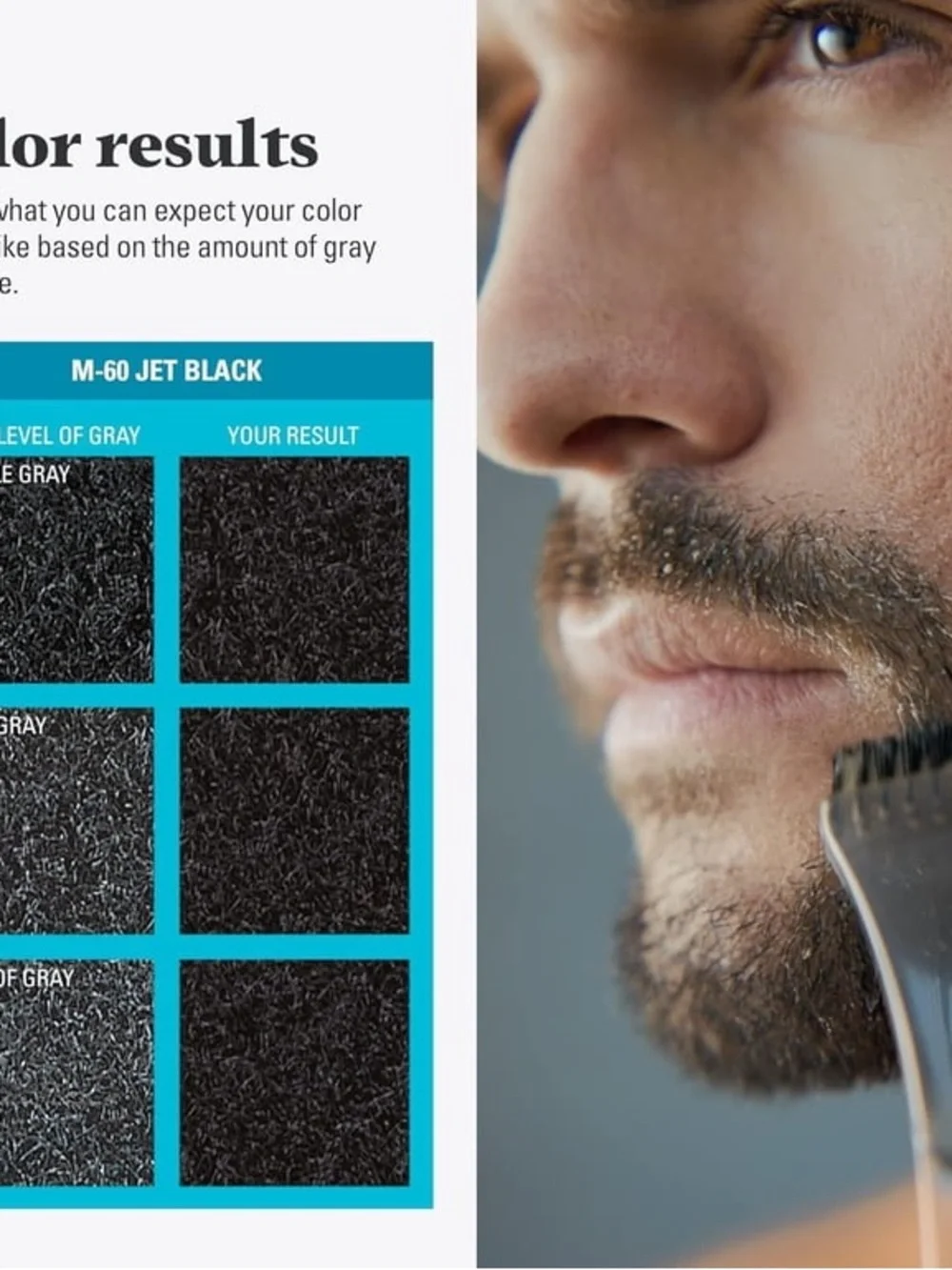 Mustache & Beard Hair Color Kit - Jet Black